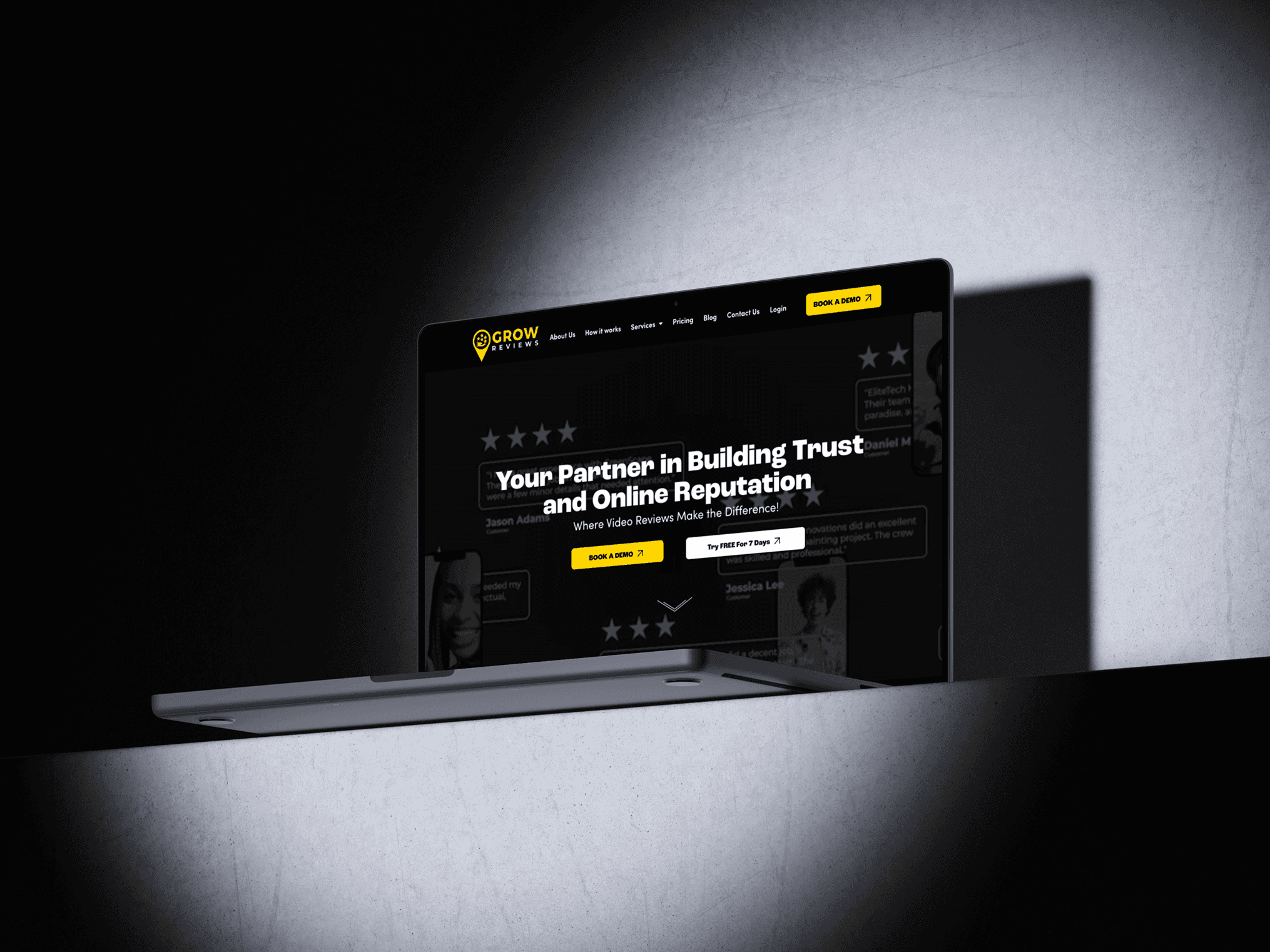 Grow Reviews dashboard and mobile app